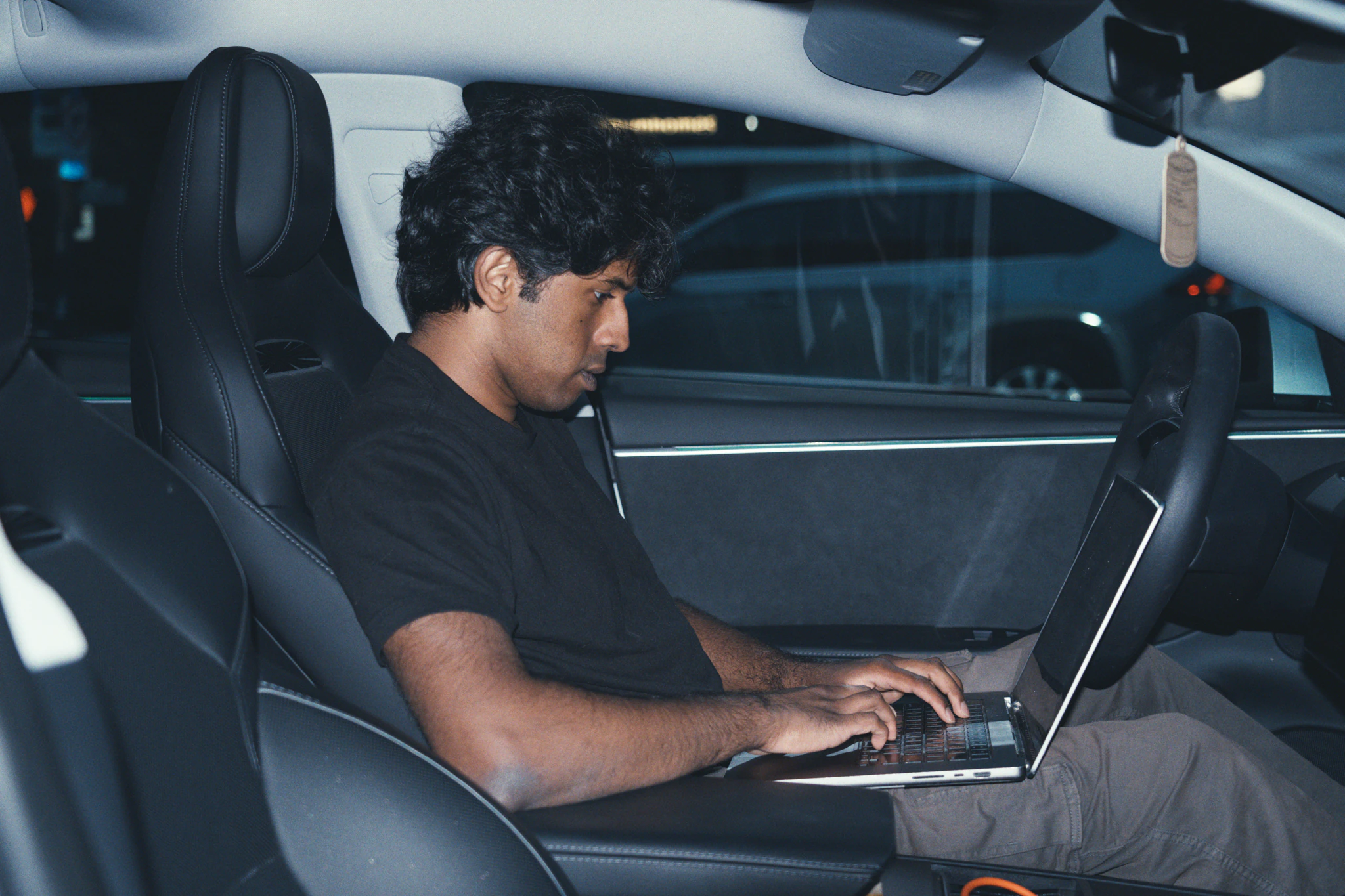 Subby in his car